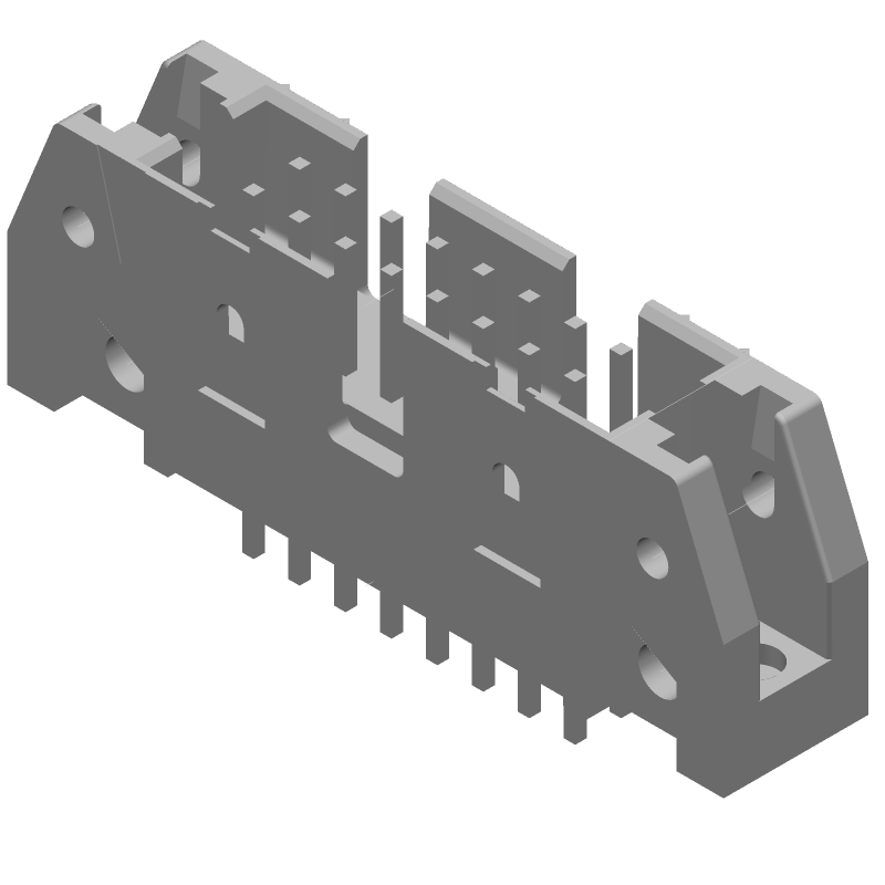 16 Pos 2.54mm Shrouded Header, Straight, Solder, 1A, 250V