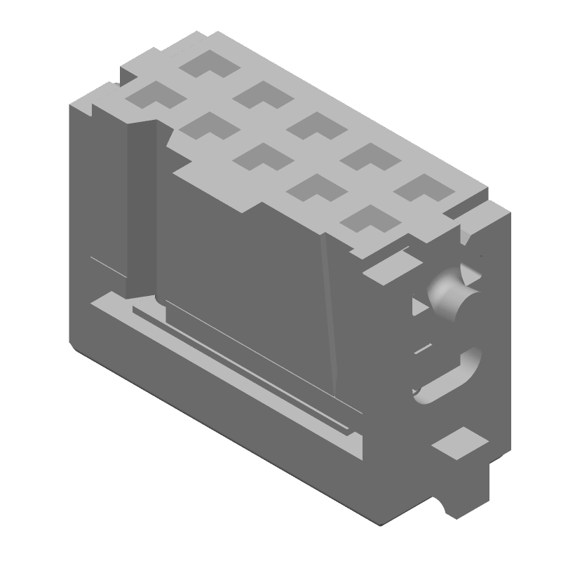 10 Pos 2.54mm RA IDC Female Header, Gold Copper, 125°C