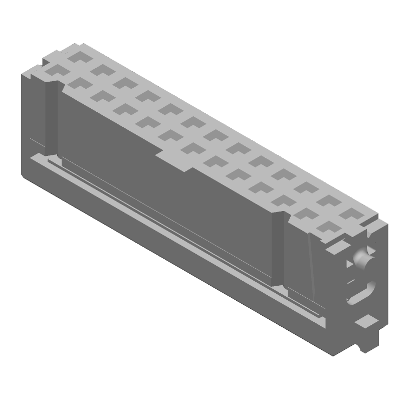 Conn IDC Connector F 26 POS 2.54mm IDT RA Cable Mount