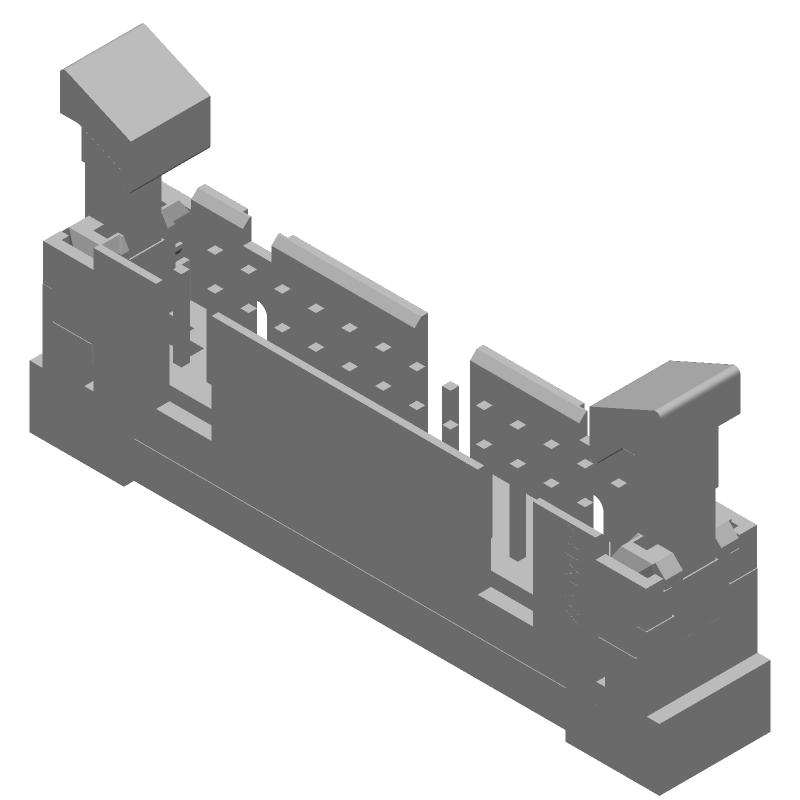 26 Pos 2.54mm Pitch Shrouded Header, Vertical, Solder, Gold Plated