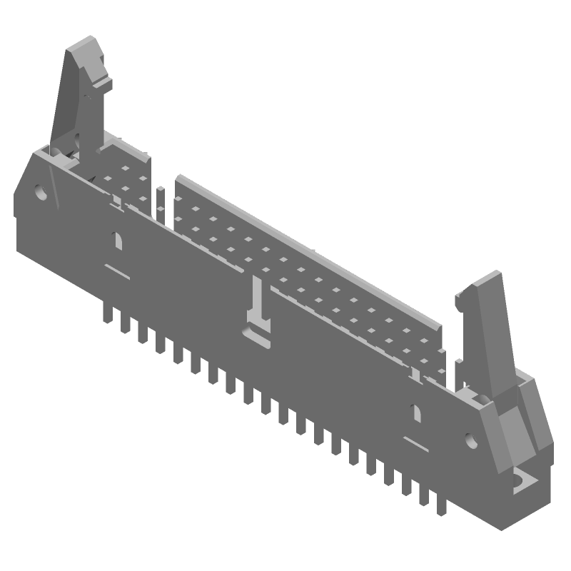 40 Pos 2.54mm Shrouded Header, Vertical, Thru-Hole, 1A