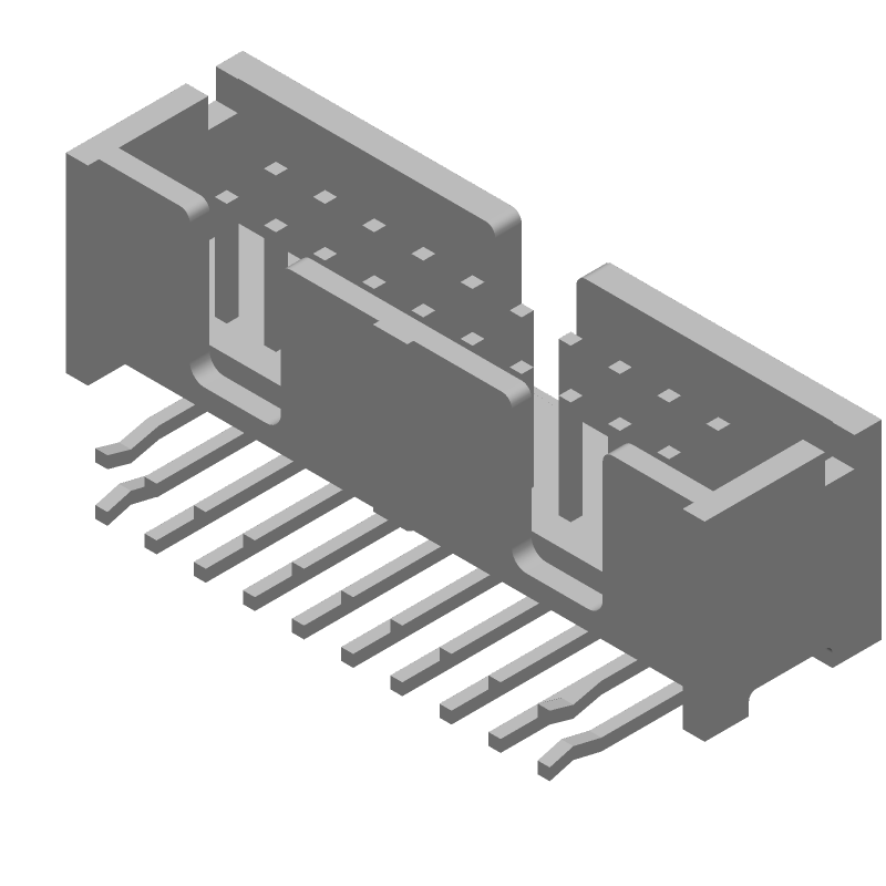 20 Pos RA Shrouded Header, 2.54mm Pitch, Gold Contact