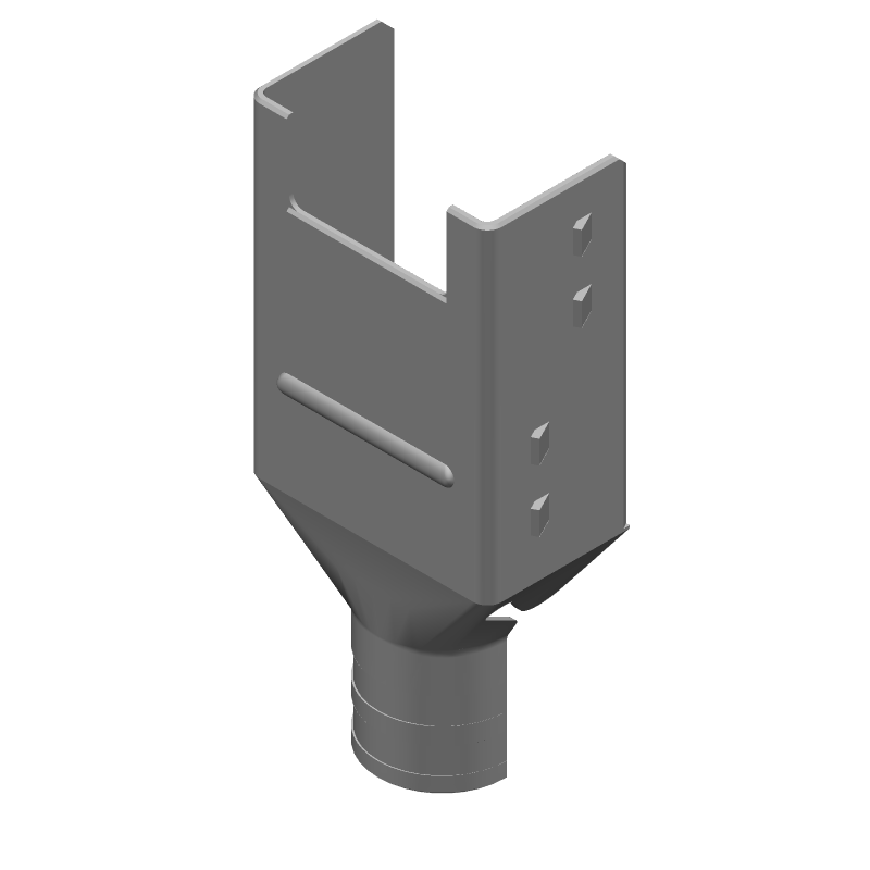 Connector Accessories Shell Straight Glass Filled Polycarbonate Gray Loose