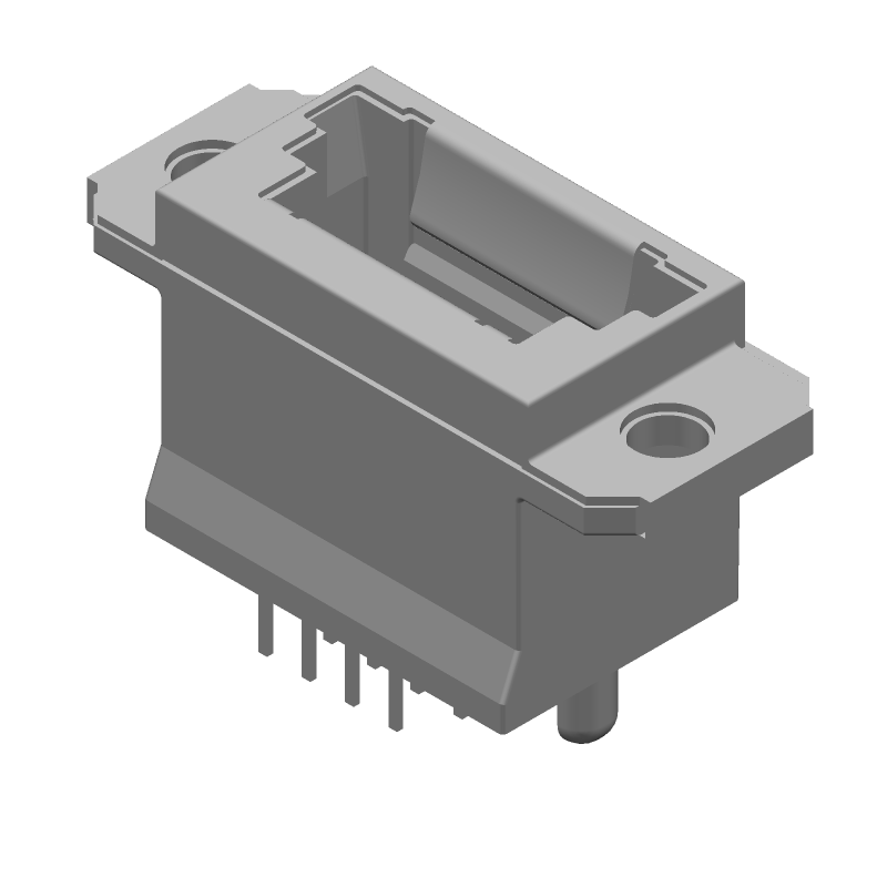 RJ11 Receptacle, 8 Pos, Shielded, Solder, Thru-Hole, 1 Port
