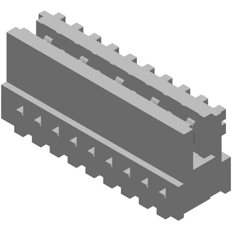 9 Pos 2.5mm IDC Card Edge Connector, Female, Right Angle, 2A