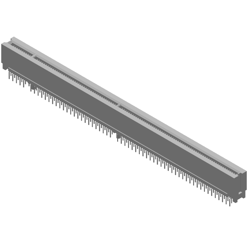 240 Pos Card Edge Conn, 1.27mm Pitch, Straight, Thru-Hole