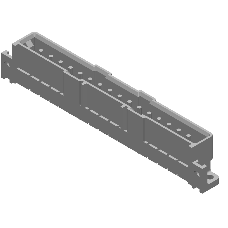 16 Pos Male Pin Header, 7.5A, 600V, Gold/Tin, Wire-to-Board