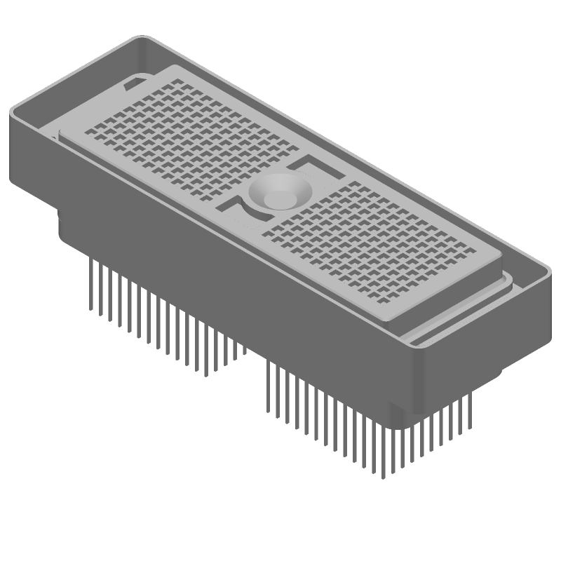 260 Pos Rectangular Connector, 3A, Gold Plated, Solder, Thru-Hole