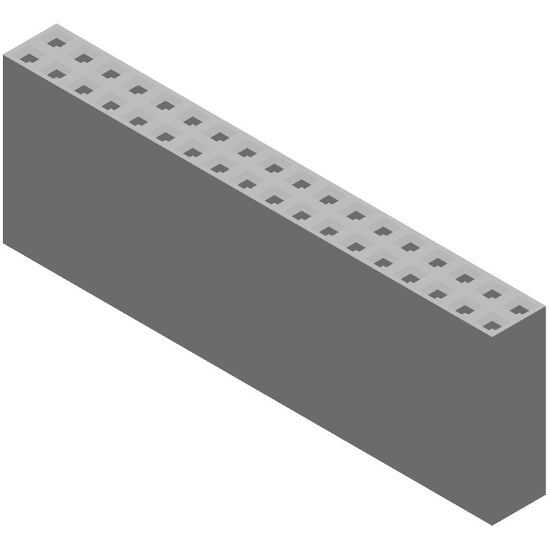 36 Pos 2.54mm Crimp Wire Housing, Female Socket, 3A, 300V, Black
