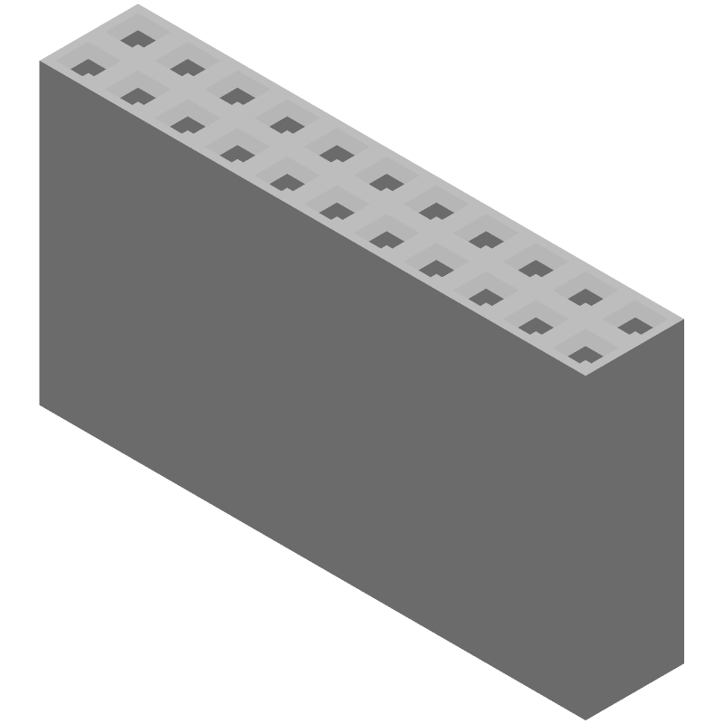 22 Pos 2.54mm Crimp Wire Housing, 3A, 300V, ST Cable Mount