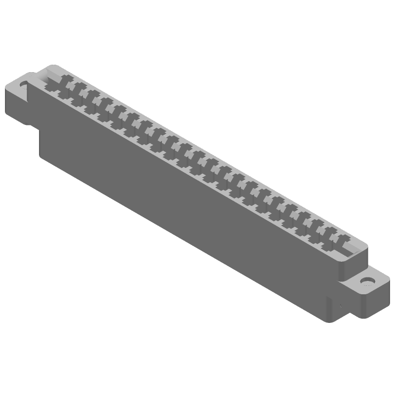 44 Pos 3.96mm Crimp Wire Housing, Panel Mount, Straight