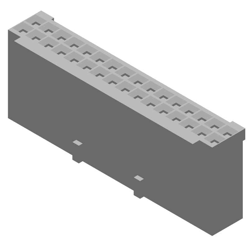 32 Pos 2.54mm Crimp Wire Housing, 3A, 250V, Straight
