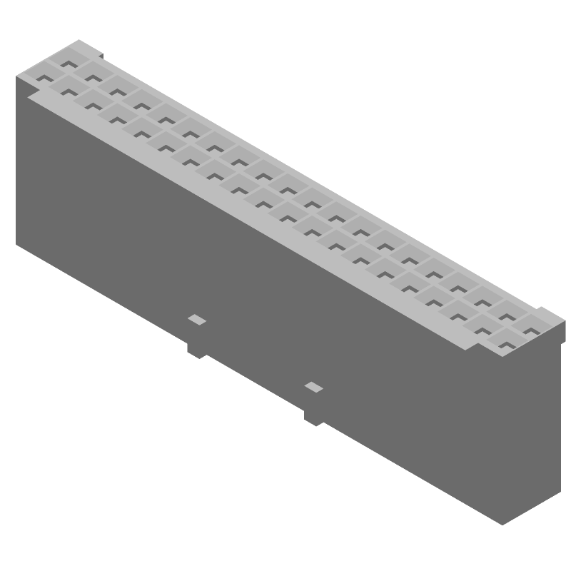 40 Pos 2.54mm Crimp Receptacle Housing, 3A, 250V, Black