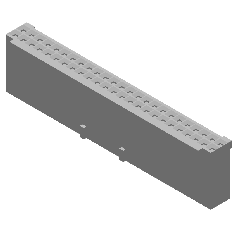 50 Pos 2.54mm Crimp Receptacle Housing, 3A, 250V, ST