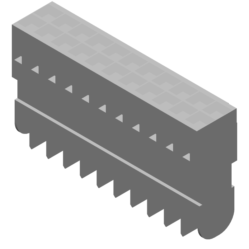22 Pos 2.54mm IDC Header, Female Socket, 3A, Straight, Black
