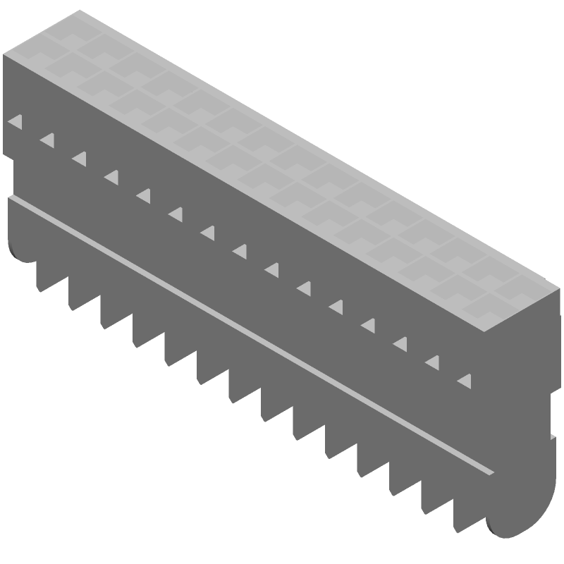 30 Pos 2.54mm IDC Header, Female Socket, 3A, Straight, Black