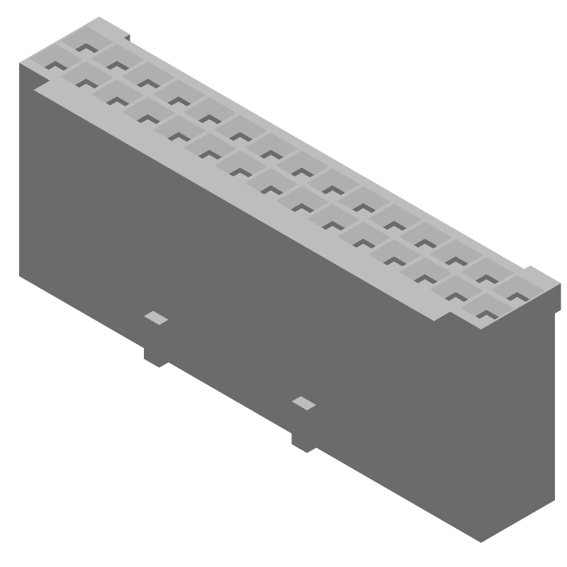30 Pos 2.54mm Crimp Female Socket Housing, 3A, 250V, Black