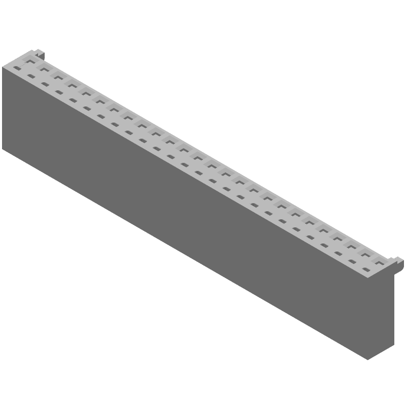 26 Pos 2.54mm Crimp Wire Housing, Female Socket, 7A, 250V