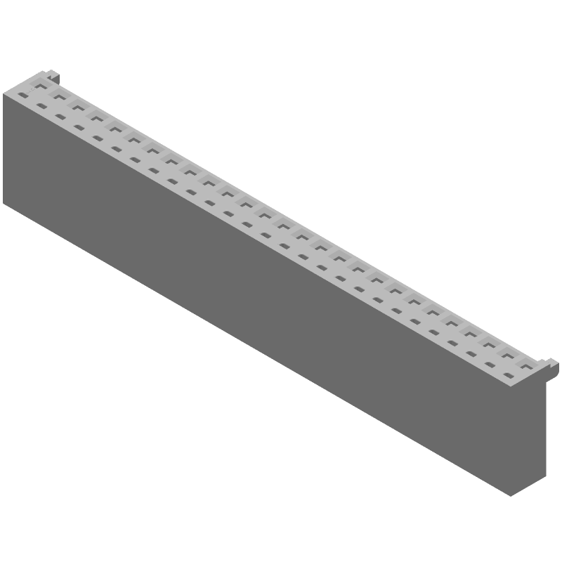 27 Pos 2.54mm Crimp Wire Housing, Female, 7A, 250V, UL94 V-0