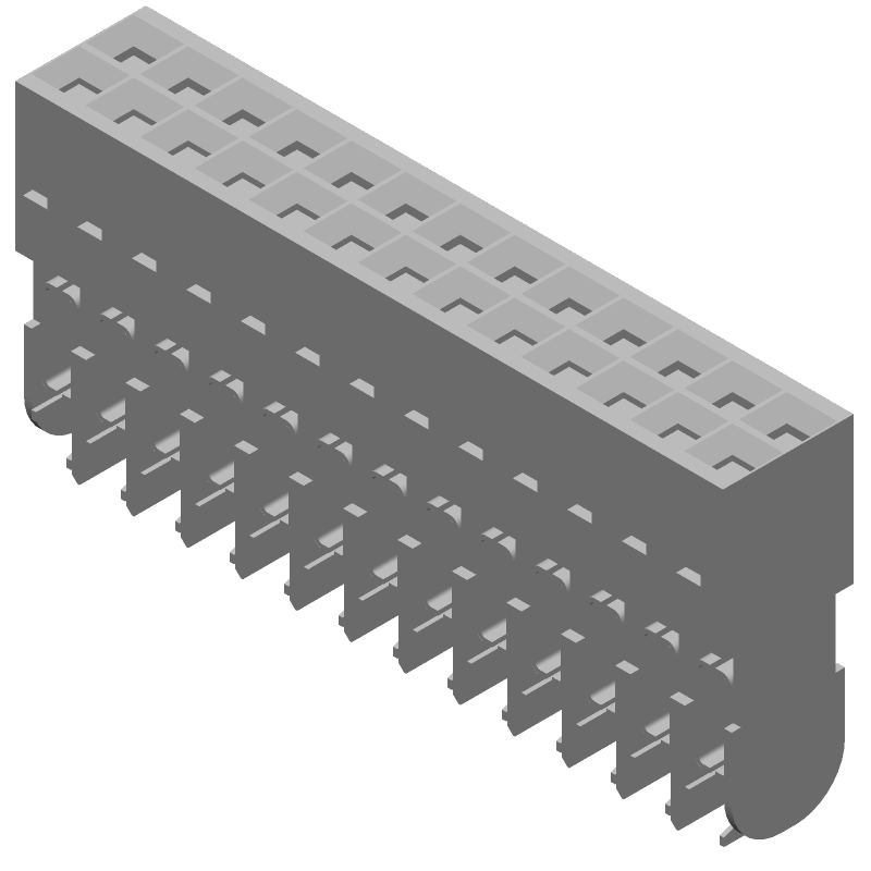 26 Pos 2 Row 2.54mm Pitch Female IDC Connector, 3A, Black