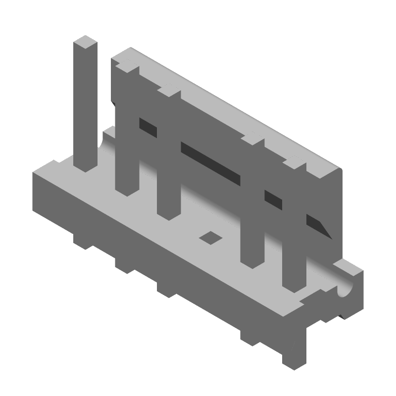 Wire to Board Header, 6 Pos, 7A, 600V, 3.96mm Pitch, Solder ST