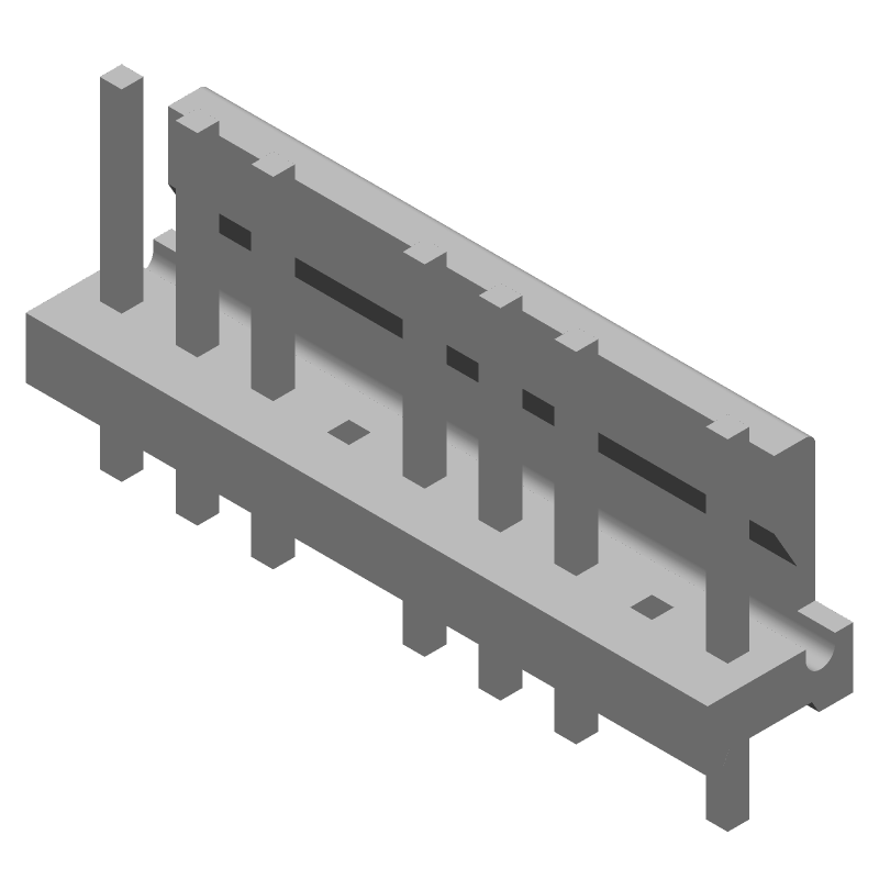 9 Pos 7A 600V Vertical Header, Wire-to-Board, Tin, TH