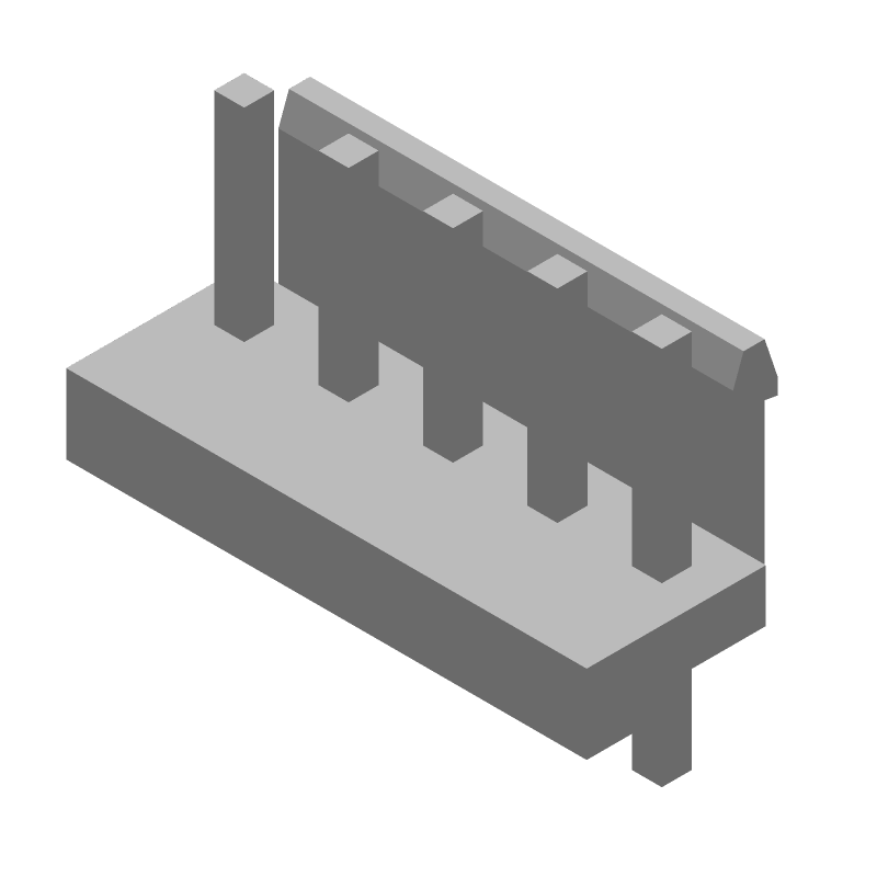 5 Pos 3.96mm Pitch Wire-to-Board Header, 7.5A, Tin