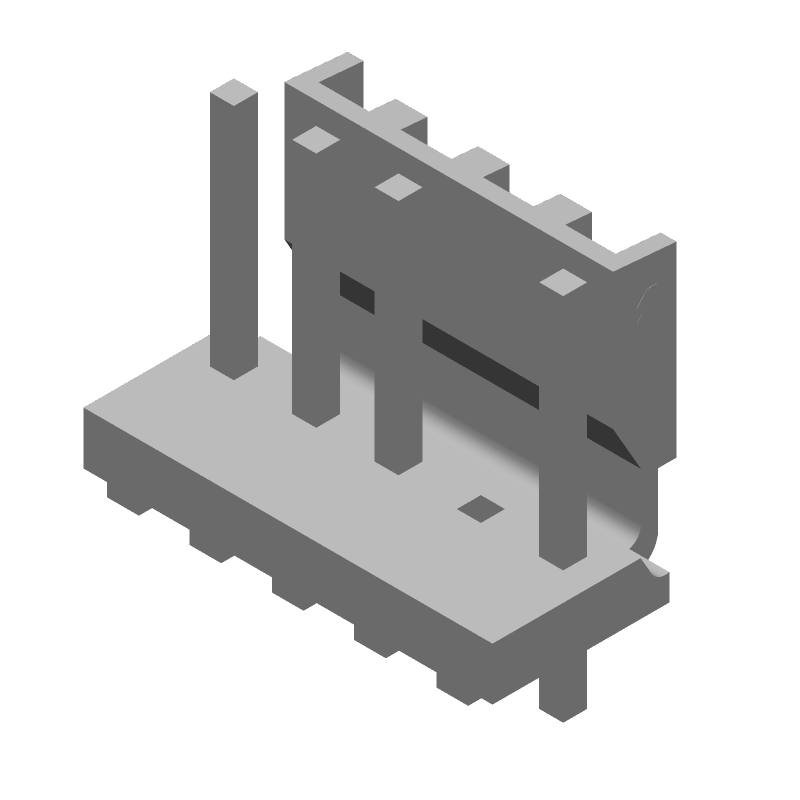 5 Pos Wire-to-Board Power Connector, 7A, 600V, Tin/Matte, Through Hole