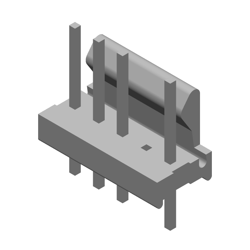 5 Pos 2.54mm Wire-to-Board Header, Gold, Straight, Thru-Hole
