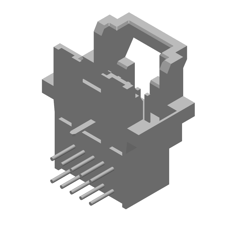 10 Pos 1.27mm RA Shrouded Header, 1A, 30V, Gold/Tin/Lead