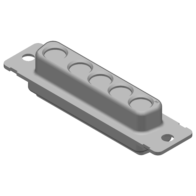 5C5 Coax/Power D-Sub Connector, Female, 5 Pos, 1A, 500V