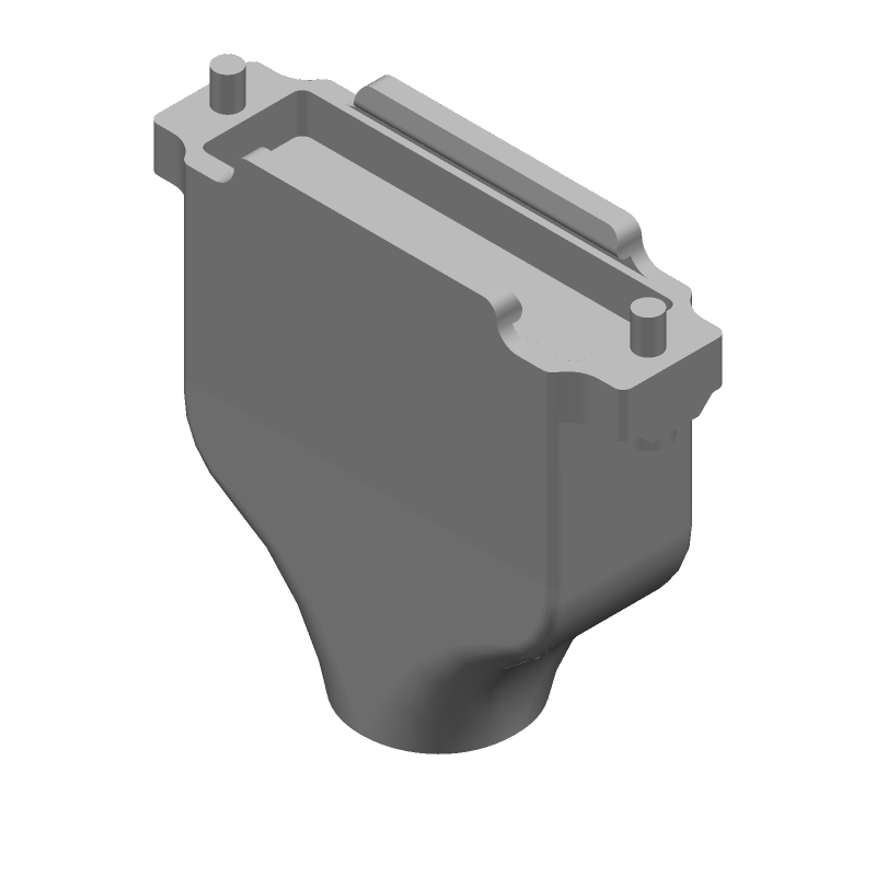 Backshell/Cable Clamp 180° 3 Shell Size Acrylonitrile Butadiene Styrene