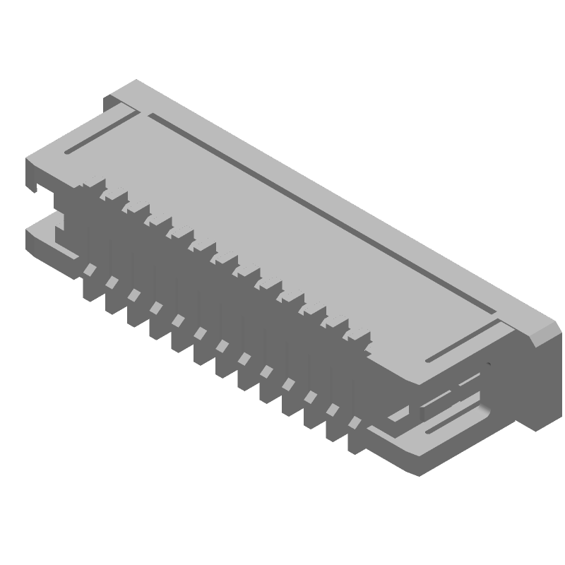 Card Edge Connector, 13 Contact(s), 1 Row(s), Female, Straight, Surface Mount Terminal, LEAD FREE