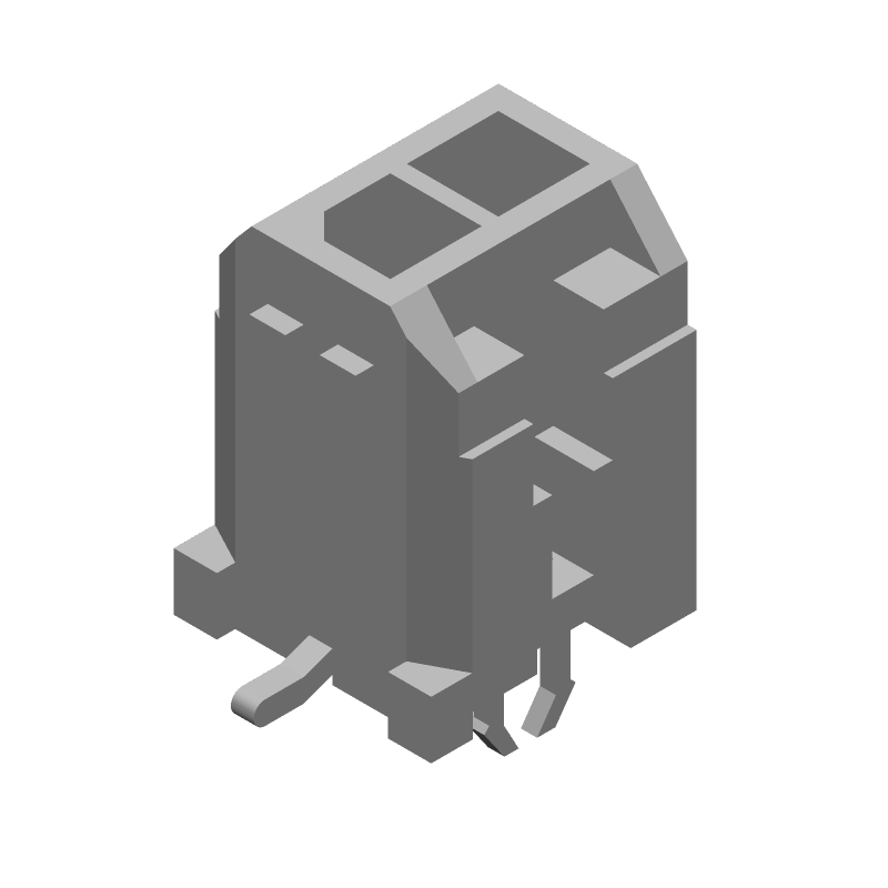 Rectangular Power Connector, 2 Contact(s), Male, Surface Mount Terminal, Receptacle,