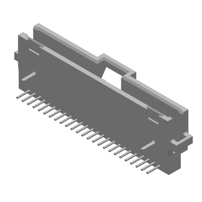 25 Pos 1.27mm RA Header, Gold, Thru-Hole, 1A