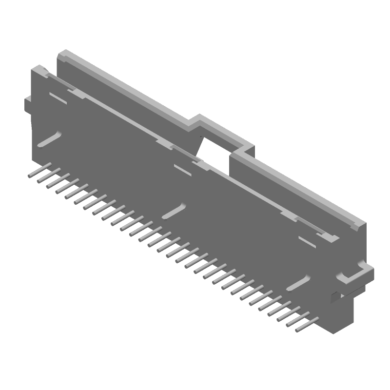 30 Pos 1.27mm RA Shrouded Header, 1A, Gold/Tin, Thru-Hole