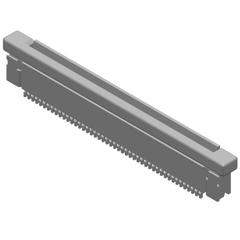 FPC Connector, 46 Pos, 0.5mm, ZIF, RA, SMD, 250V