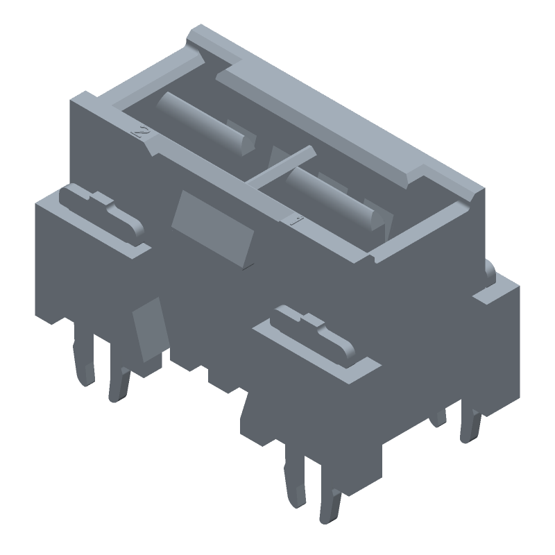 Conn Header, M 2 POS 7.8mm Solder ST Thru-Hole 4 Terminal 1 Port T/R