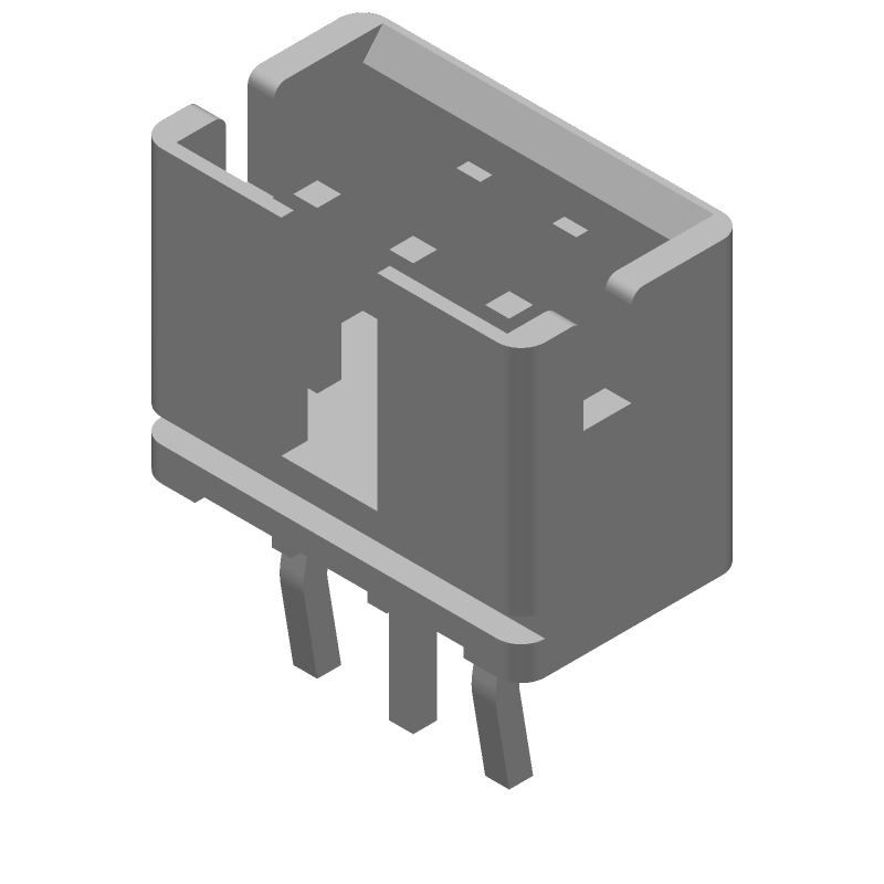 3 Pos 2mm Pitch Wire-to-Board Header, 3A, Tin, Thru-Hole
