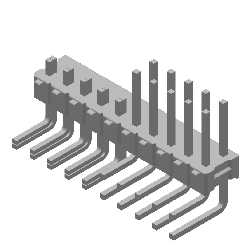 20 Pos 2.54mm RA Thru-Hole Header, 5A, Green