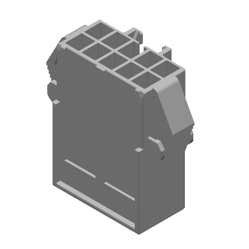 10 Pos 3.96mm Pitch Receptacle Housing, Crimp, 12A, 600V