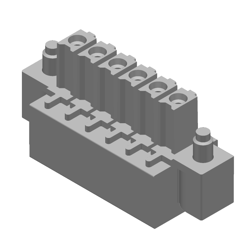 6 Pos 3.5mm Pitch Green Terminal Block, 11A, 300V, Right Angle