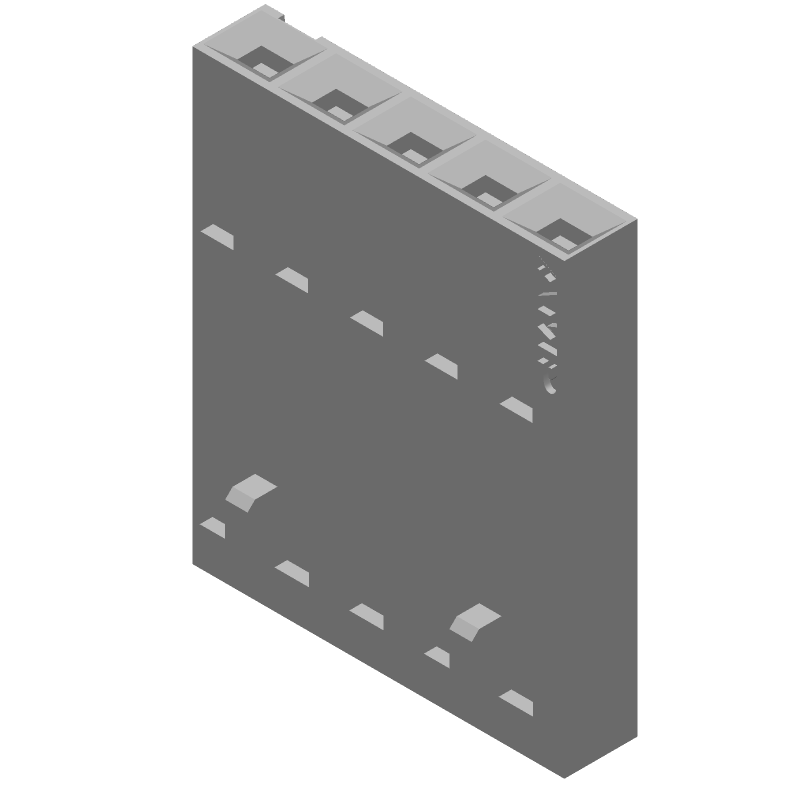 5 Pos 3A Male Pin Housing, IDC, 2.54mm Pitch, Black