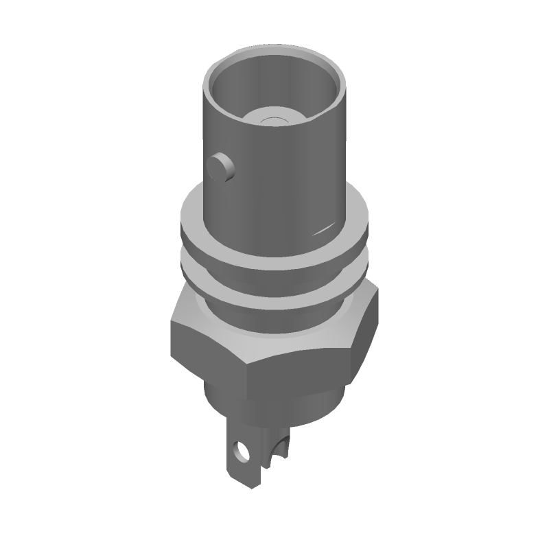 Isolated BNC Jack, Female, Solder, 4GHz, 50 Ohm, Nickel/Silver