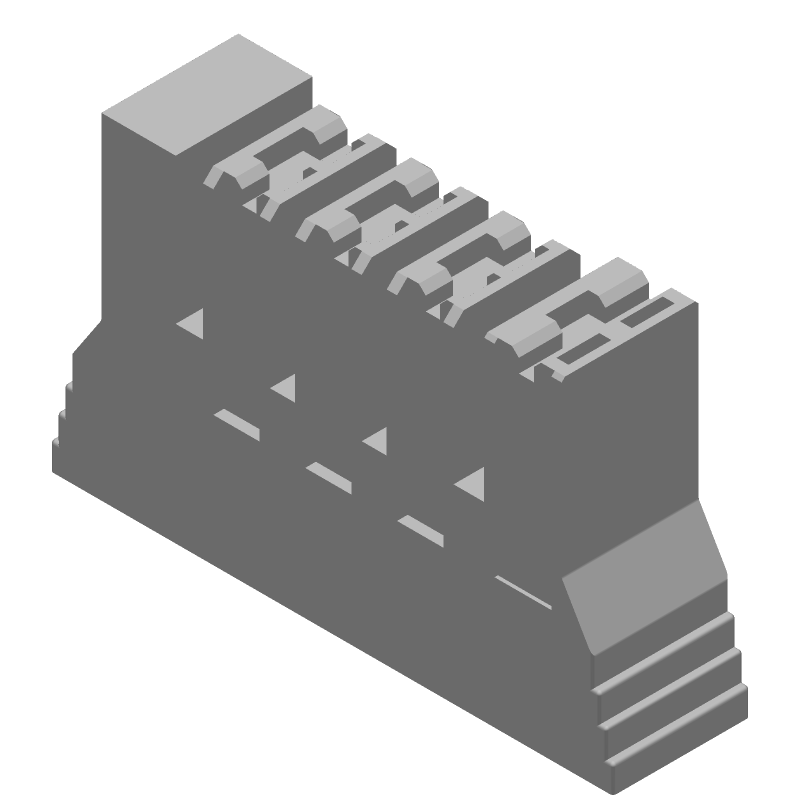 4P Nylon Receptacle Connector, Wire-to-Wire, Straight, Quick Connect