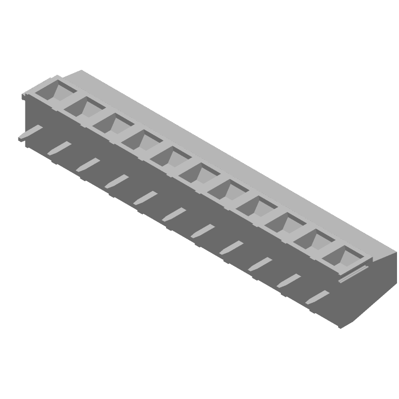 11 Pos 5.08mm Terminal Block, 13.5A, 250V, Thru-Hole, Solder
