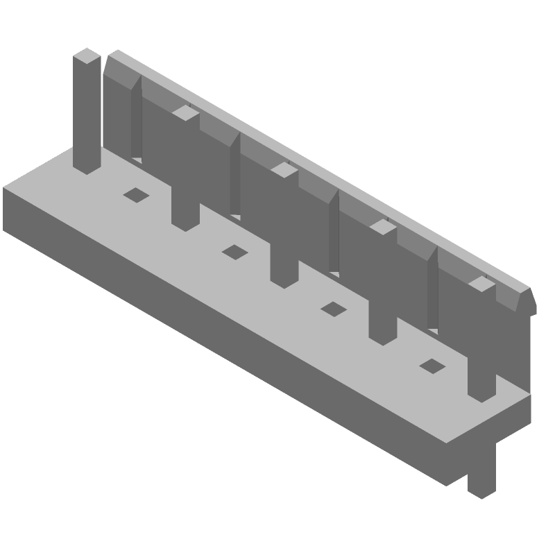 5 Pos Wire-to-Board Header, 7.5A, 250V, Tin, Thru-Hole