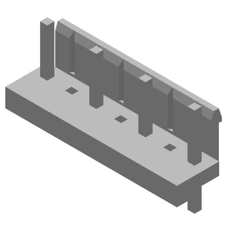 Wire to Board Header, 4 Pos, 7.5A, 250V, 3.96mm Pitch, Thru-Hole