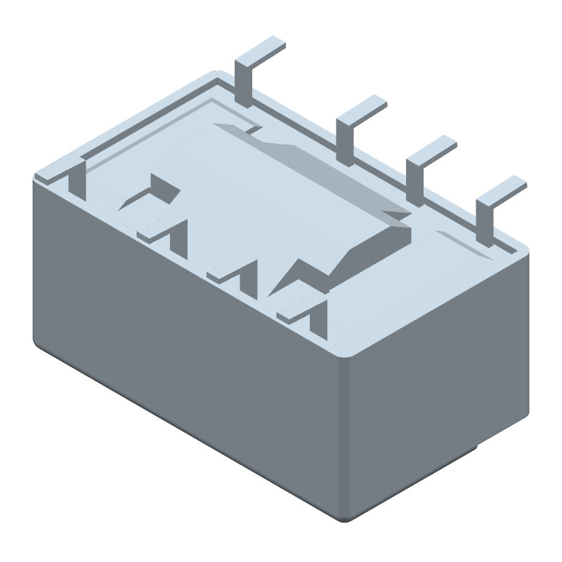 3VDC 2A DPDT Signal Relay, SMD, Gold Contact