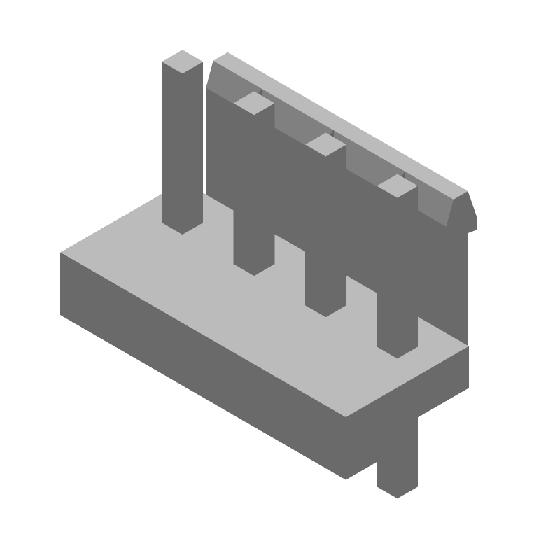 4 Pos Power Connector, 8A, 3.96mm Pitch, Straight, Solder, Thru-Hole